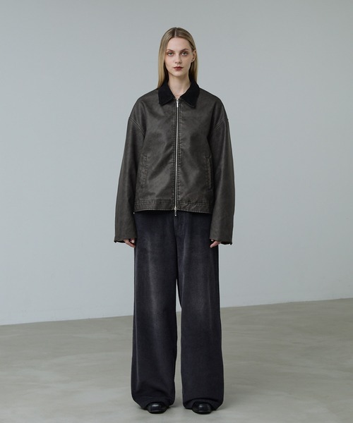 ジャケット・アウター VINTEGE design jacket セール】【CALLNE】Vintage Design Doublezip Jacket / ヴィンテージ