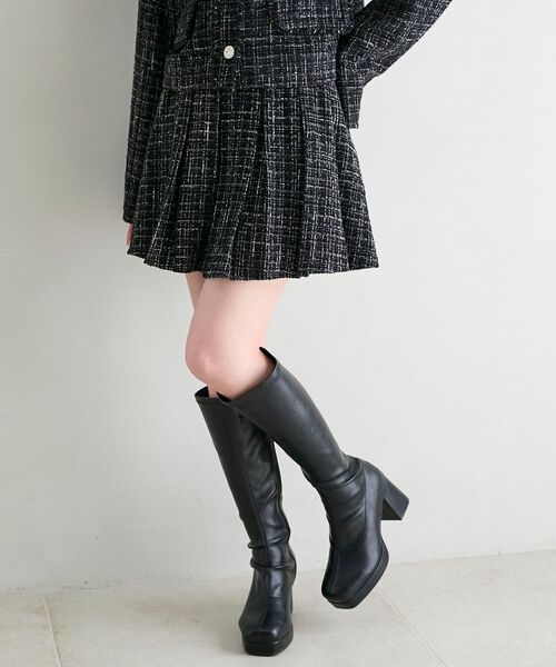 MAJESTIC LEGON（マジェスティックレゴン）の「ベルト付きプリーツミニスカパン（スカート・レディース・ホワイト系その他2/ブラック系その他/グレー系その他・MEDIUM）」の21枚目の写真