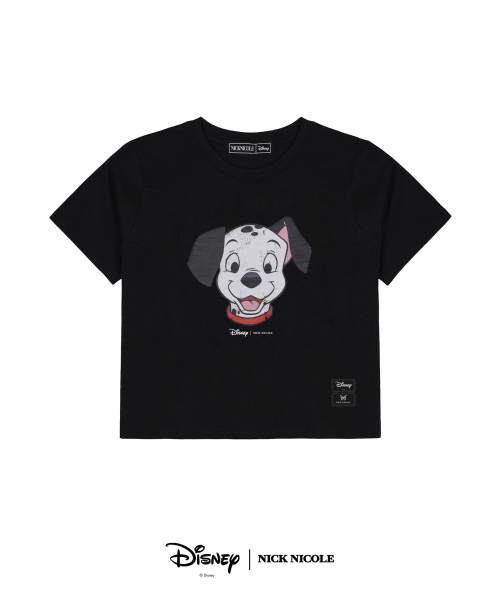 NICK&NICOLE(ニックアンドニコール)の「DISNEY 101 DALMATIAN SMILE PRINTING CROP TOP_BLACK(Tシャツ/カットソー・レディース・その他・FREE)」の4枚目の写真