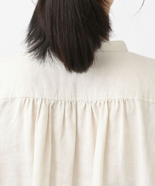 studio CLIP（スタディオクリップ）の「《natural by clip》14リネンフリルブラウス（シャツ/ブラウス・レディース・アイボリー/ブラック・FREE）」の8枚目の写真