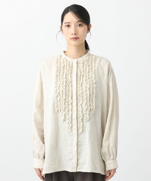 natural by clip》14リネンフリルブラウス（シャツ/ブラウス）｜studio