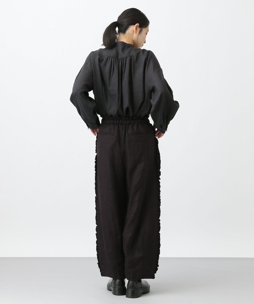 studio CLIP（スタディオクリップ）の「《natural by clip》14リネンフリルブラウス（シャツ/ブラウス・レディース・アイボリー/ブラック・FREE）」の19枚目の写真