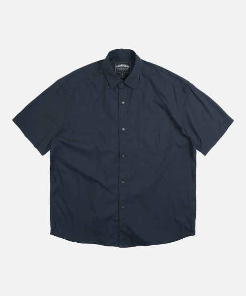 FRIZMWORKS(フリズムワークス)の「FEATHER CN RELAXED HALF SHIRT _ NAVY(シャツ/ブラウス・メンズ・その他・MEDIUM/LARGE)」の1枚目の写真