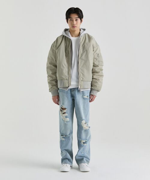 MUSINSA STANDARD（ムシンサスタンダード）の「ワッフルリラックスドクルーネック長袖Tシャツ[アイボリー]（Tシャツ/カットソー・メンズ・その他・SMALL/MEDIUM/LARGE/X-LARGE/XX-LARGE/XXX-LARGE）」の10枚目の写真