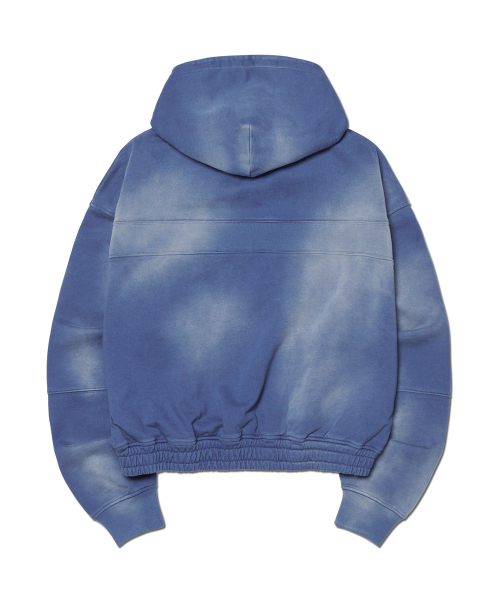 NOMANUAL(NOMANUAL)の「STAIN WASHED HOODIE - WASHED BLUE(パーカー・レディース・その他・MEDIUM/LARGE/SMALL)」の2枚目の写真