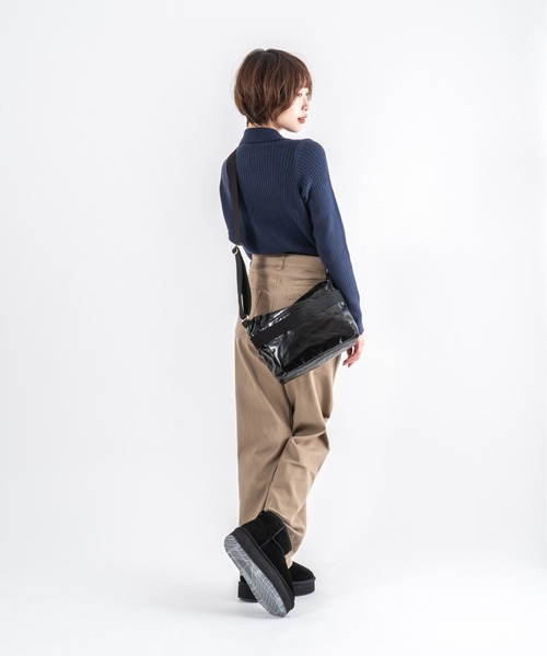 Jack Gomme（ジャックゴム）の「【JACK GOMME】ショルダーバッグ メッセンジャーバッグ RIGA Sac becase（ショルダーバッグ・レディース・ブラック/シルバー/カーキ/シャンパン・FREE）」の9枚目の写真