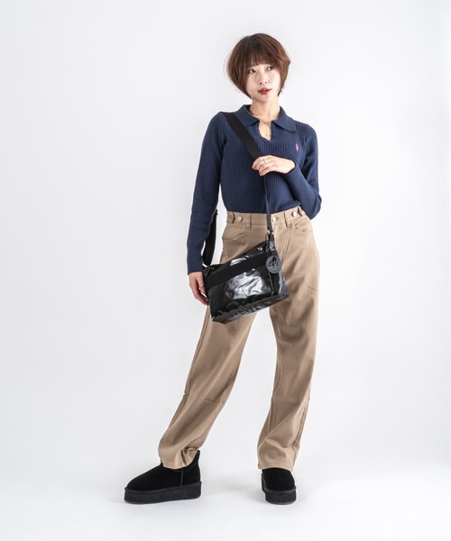 Jack Gomme（ジャックゴム）の「【JACK GOMME】ショルダーバッグ メッセンジャーバッグ RIGA Sac becase（ショルダーバッグ・レディース・ブラック/シルバー/カーキ/シャンパン・FREE）」の10枚目の写真