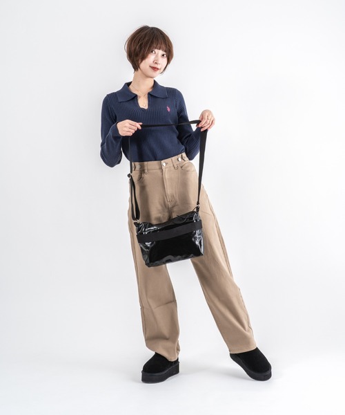 Jack Gomme（ジャックゴム）の「【JACK GOMME】ショルダーバッグ メッセンジャーバッグ RIGA Sac becase（ショルダーバッグ・レディース・ブラック/シルバー/カーキ/シャンパン・FREE）」の11枚目の写真