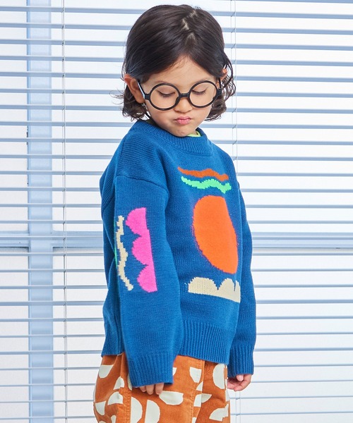 MARKEY'S（マーキーズ）の「クルーネックセーター（ニット/セーター・キッズ・ネイビー/ベージュ/ブラウン・XS/S/M/L/LL）」の3枚目の写真