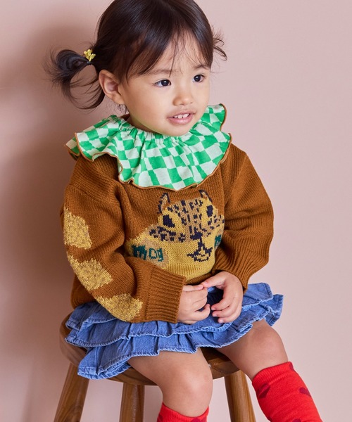 MARKEY'S（マーキーズ）の「クルーネックセーター（ニット/セーター・キッズ・ネイビー/ベージュ/ブラウン・XS/S/M/L/LL）」の2枚目の写真