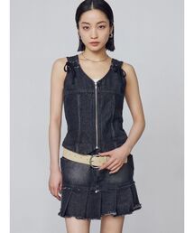 EMODA | プリーツヘムレイヤードデニムワンピース(ワンピース)