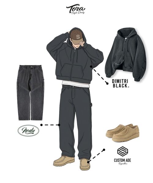 NODU（ノードユー）の「デニムカーペンターブラックデニムパンツ（デニムパンツ・メンズ・その他・MEDIUM/SMALL/LARGE）」の3枚目の写真
