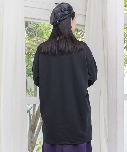 ScoLar（スカラー）の「153713：仲宗根泉(HY)コラボ アート柄花柄チュニック（チュニック・レディース・ブルー/ブラック・M）」の18枚目の写真