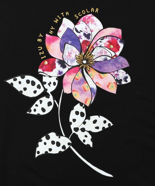 ScoLar（スカラー）の「153713：仲宗根泉(HY)コラボ アート柄花柄チュニック（チュニック・レディース・ブルー/ブラック・M）」の21枚目の写真