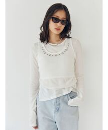 Ungrid | ハトメデザインレイヤードロングスリーブTee(Tシャツ/カットソー)