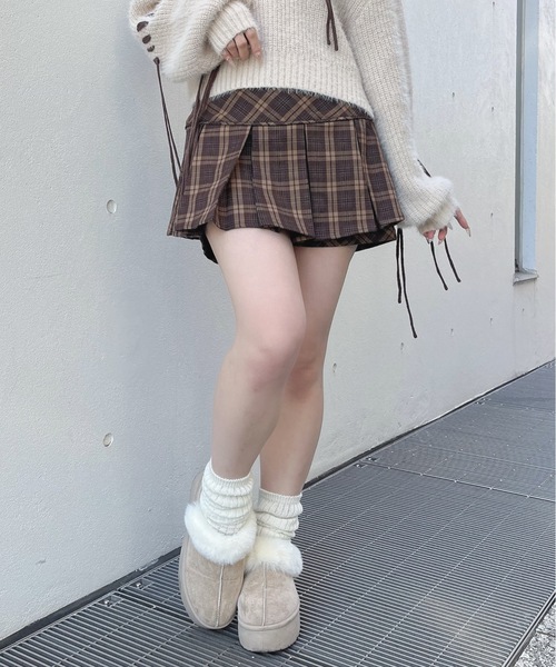 one way(ワンウェイ)の「レイヤードスカパン(スカート・レディース・ブラック/ブラウン系その他/ブラック系その他・FREE)」の3枚目の写真