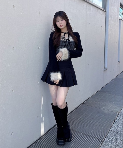 one way(ワンウェイ)の「レイヤードスカパン(スカート・レディース・ブラック/ブラウン系その他/ブラック系その他・FREE)」の17枚目の写真