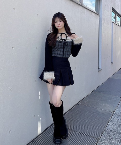 one way(ワンウェイ)の「レイヤードスカパン(スカート・レディース・ブラック/ブラウン系その他/ブラック系その他・FREE)」の18枚目の写真