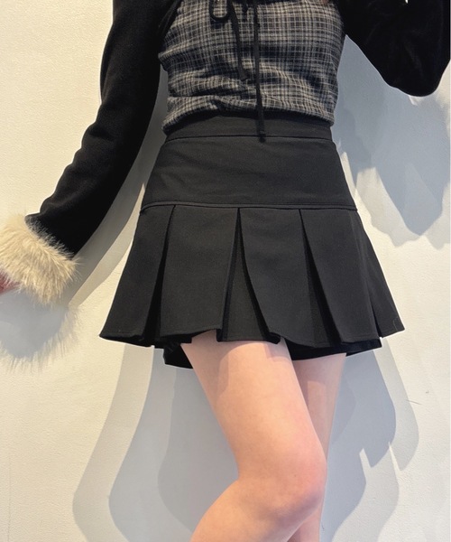 one way(ワンウェイ)の「レイヤードスカパン(スカート・レディース・ブラック/ブラウン系その他/ブラック系その他・FREE)」の5枚目の写真