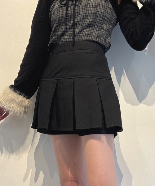 one way(ワンウェイ)の「レイヤードスカパン(スカート・レディース・ブラック/ブラウン系その他/ブラック系その他・FREE)」の4枚目の写真