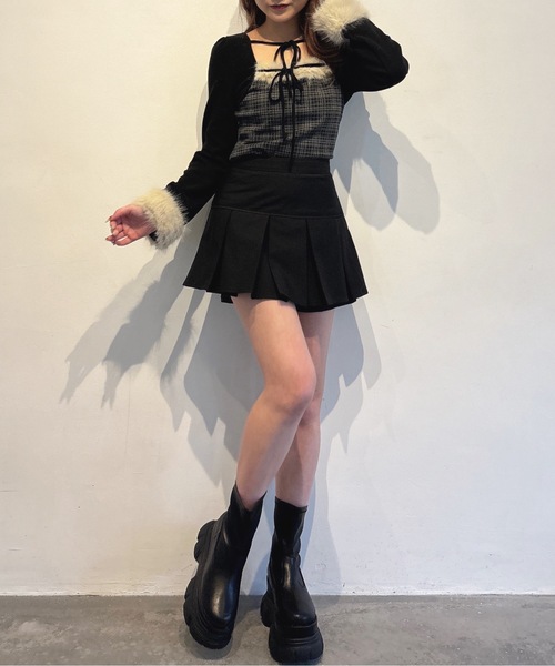 one way(ワンウェイ)の「レイヤードスカパン(スカート・レディース・ブラック/ブラウン系その他/ブラック系その他・FREE)」の12枚目の写真