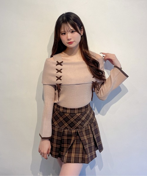 one way(ワンウェイ)の「レイヤードスカパン(スカート・レディース・ブラック/ブラウン系その他/ブラック系その他・FREE)」の19枚目の写真