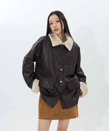 MOAA（モア）の「Fade fur Leather coat (Chesnut Shearling)（ムートンコート）」