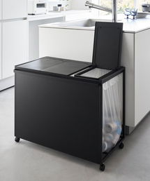 tower（タワー）の「【tower タワー】蓋付き目隠し分別ダストワゴン 45L 3分別 キッチン ゴミ箱（ダストボックス）」