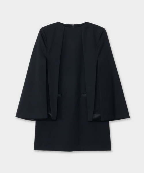 BLACK FORMAL SLIT SLEEVE MINI DRESS（ワンピース）｜CINOH（チノ）の