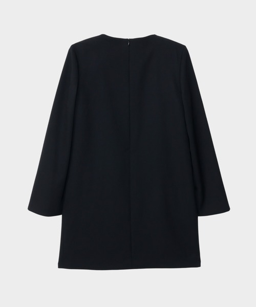 BLACK FORMAL SLIT SLEEVE MINI DRESS（ワンピース）｜CINOH（チノ）の