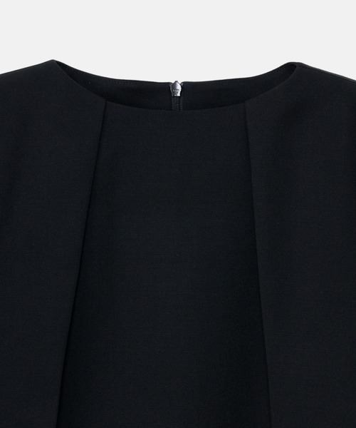 CINOH(チノ)の「BLACK FORMAL SLIT SLEEVE MINI DRESS(ワンピース・レディース・ブラック・38/36)」の4枚目の写真