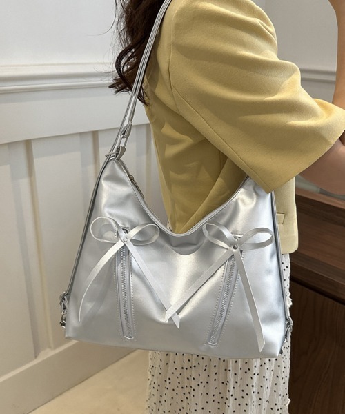 Miniministore(ミニミニストア)の「ショルダーバッグ ミニリュック リボン(ショルダーバッグ・レディース・シルバー/ブラック/アイボリー・FREE)」の19枚目の写真