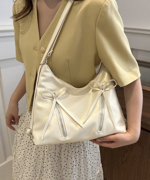 Miniministore(ミニミニストア)の「ショルダーバッグ ミニリュック リボン(ショルダーバッグ・レディース・シルバー/ブラック/アイボリー・FREE)」の13枚目の写真
