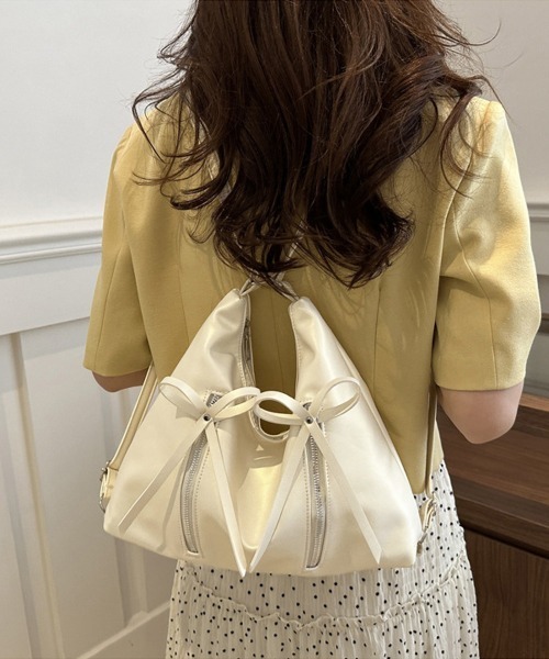Miniministore(ミニミニストア)の「ショルダーバッグ ミニリュック リボン(ショルダーバッグ・レディース・シルバー/ブラック/アイボリー・FREE)」の14枚目の写真