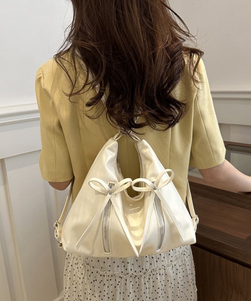 Miniministore(ミニミニストア)の「ショルダーバッグ ミニリュック リボン(ショルダーバッグ・レディース・シルバー/ブラック/アイボリー・FREE)」の15枚目の写真