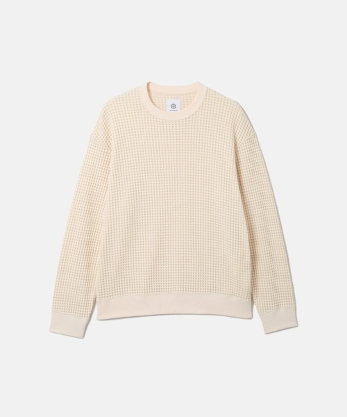 SEAGREEN(シーグリーン)の「SEAGREEN(シーグリーン) BIG WAFFLE PULLOVER(その他トップス・メンズ・ブラック/ネイビー/ブラウン/クリーム・1/2/3)」の3枚目の写真