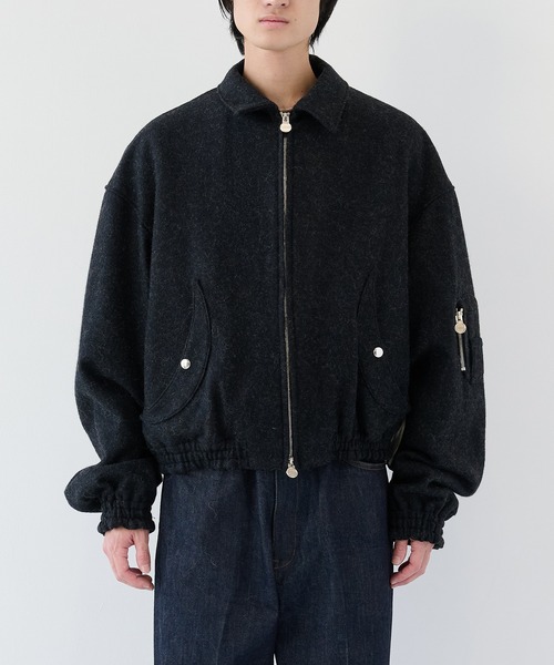 SHINYAKOZUKA(シンヤコヅカ)の「【SHINYAKOZUKA】別注 MOONED AVIATOR(ブルゾン・メンズ・ブラック/ダークグレー・S/M)」の4枚目の写真