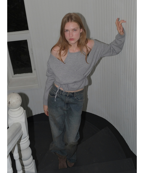 ETMON（エトモン）の「Halter Wrap Knit Top, Grey（ニット/セーター・レディース・その他・F）」の5枚目の写真