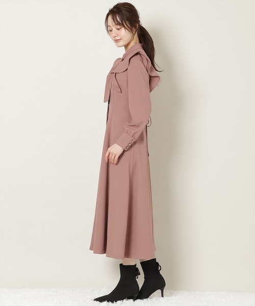 WILLSELECTION(ウィルセレクション)の「リボンタイラッフルフレアワンピース(ワンピース・レディース・チャコールグレー/ブラック系その他/ピンク・FREE)」の19枚目の写真