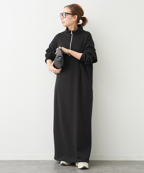 Deuxieme Classe（ドゥーズィエムクラス）の「*Warm ジップ ドレス（ワンピース・レディース・ブラック・36/38）」の3枚目の写真