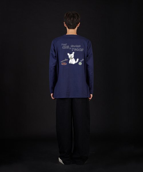ASTRAL PROJECTION(アストラルプロジェクション)の「ドゥドゥルパピー オーバーサイズ ロングスリーブTシャツ_ネイビー(Tシャツ/カットソー・メンズ・その他・LARGE/MEDIUM/X-LARGE/XX-LARGE)」の7枚目の写真