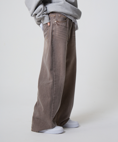UNKNOWN PLANET（アンノウンプラネット）の「デイリー ワイド ピグメントパンツ ダークブラウン（その他パンツ・レディース・その他・SMALL/MEDIUM/LARGE）」の6枚目の写真
