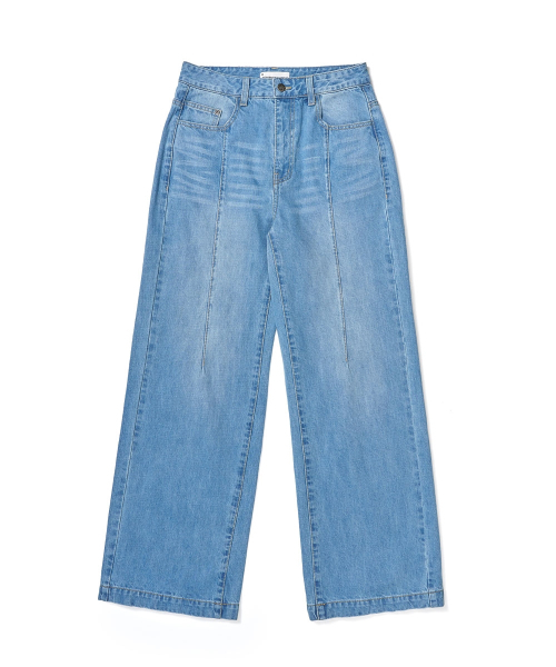 SCHISM INDUCING（スキズムインデューシング）の「RESIZED BAGGY JEANS BLUE（デニムパンツ・レディース・その他・SMALL/MEDIUM/LARGE）」の2枚目の写真