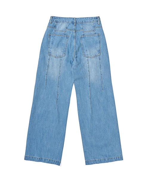 SCHISM INDUCING（スキズムインデューシング）の「RESIZED BAGGY JEANS BLUE（デニムパンツ・レディース・その他・SMALL/MEDIUM/LARGE）」の3枚目の写真
