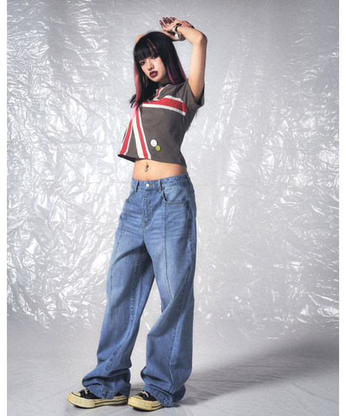 SCHISM INDUCING（スキズムインデューシング）の「RESIZED BAGGY JEANS BLUE（デニムパンツ・レディース・その他・SMALL/MEDIUM/LARGE）」の8枚目の写真