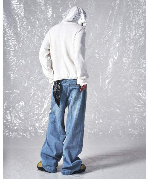 SCHISM INDUCING（スキズムインデューシング）の「RESIZED BAGGY JEANS BLUE（デニムパンツ・レディース・その他・SMALL/MEDIUM/LARGE）」の9枚目の写真