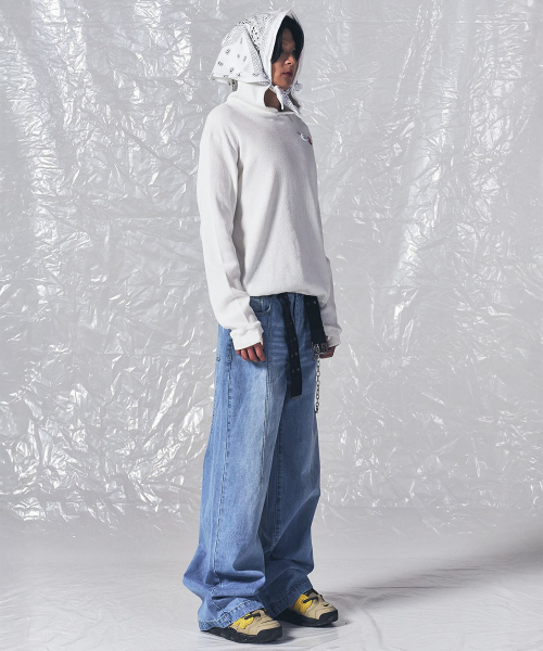 SCHISM INDUCING（スキズムインデューシング）の「RESIZED BAGGY JEANS BLUE（デニムパンツ・レディース・その他・SMALL/MEDIUM/LARGE）」の12枚目の写真