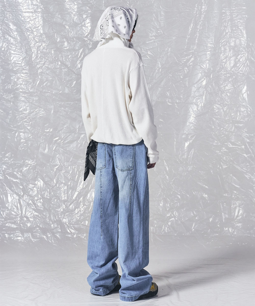 SCHISM INDUCING（スキズムインデューシング）の「RESIZED BAGGY JEANS BLUE（デニムパンツ・レディース・その他・SMALL/MEDIUM/LARGE）」の14枚目の写真