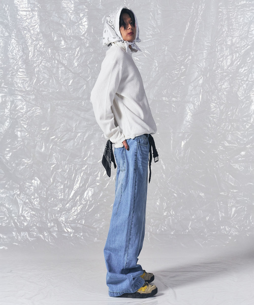SCHISM INDUCING（スキズムインデューシング）の「RESIZED BAGGY JEANS BLUE（デニムパンツ・レディース・その他・SMALL/MEDIUM/LARGE）」の20枚目の写真