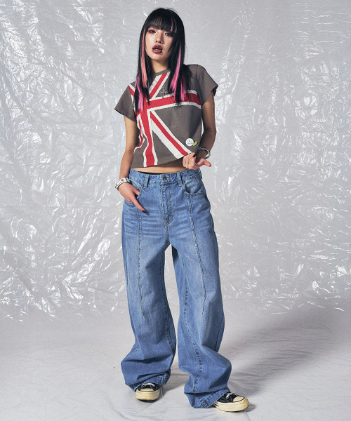 SCHISM INDUCING（スキズムインデューシング）の「RESIZED BAGGY JEANS BLUE（デニムパンツ・レディース・その他・SMALL/MEDIUM/LARGE）」の21枚目の写真